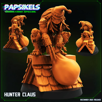 Hunter Claus: 12 Days of Christmas Miniature Sculpture - 32mm Fantasy RPG Figurine for Wargaming