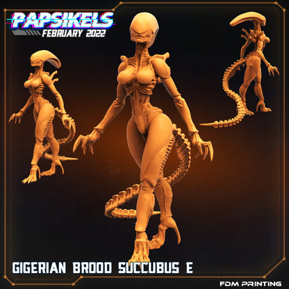 Xenomorph Gigerian Brood Succubus Miniatures: 32mm Papsikels Alien Creature for RPG and Tabletop Gaming