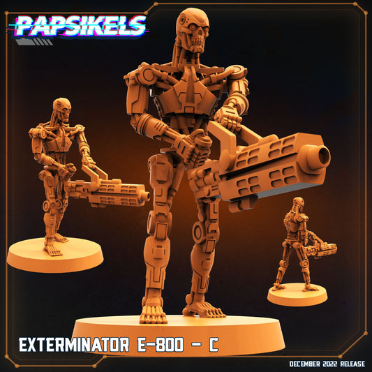 E-800 Cyborg Exterminator Miniature: 32mm Sci-Fi Figure for Tabletop Wargaming & Roleplaying Games