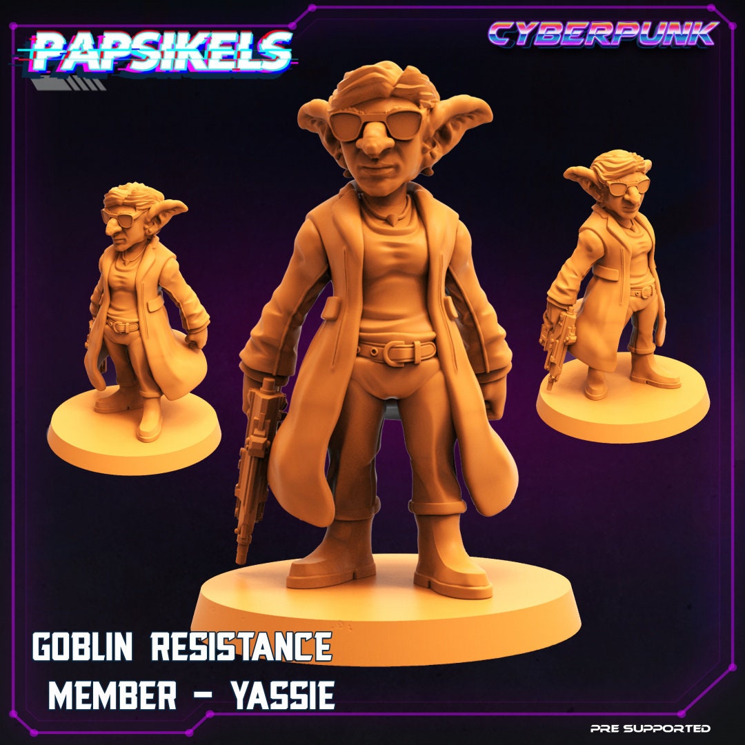 Matrix Goblins Set: Cyberpunk Virtual World 32mm Miniatures for RPG and TTRPG Gaming by Papsikels