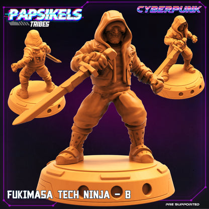 Fukimasa Tech Ninja Resin Miniature: 32mm Fantasy Tabletop Figurine for RPG, Sci-Fi Gaming, and Collectors