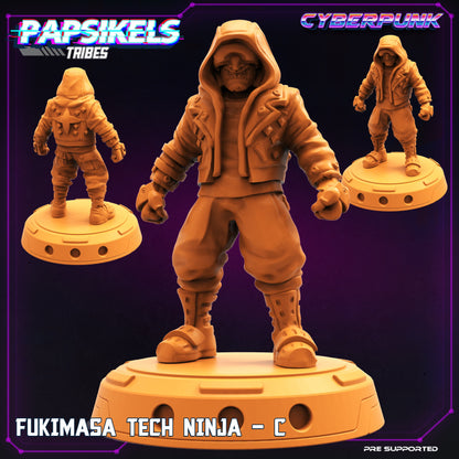 Fukimasa Tech Ninja Resin Miniature: 32mm Fantasy Tabletop Figurine for RPG, Sci-Fi Gaming, and Collectors
