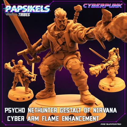 Psycho Nethunter Gestalt of Nirvana - Witcher-Inspired Resin Miniature for Tabletop RPG Gaming