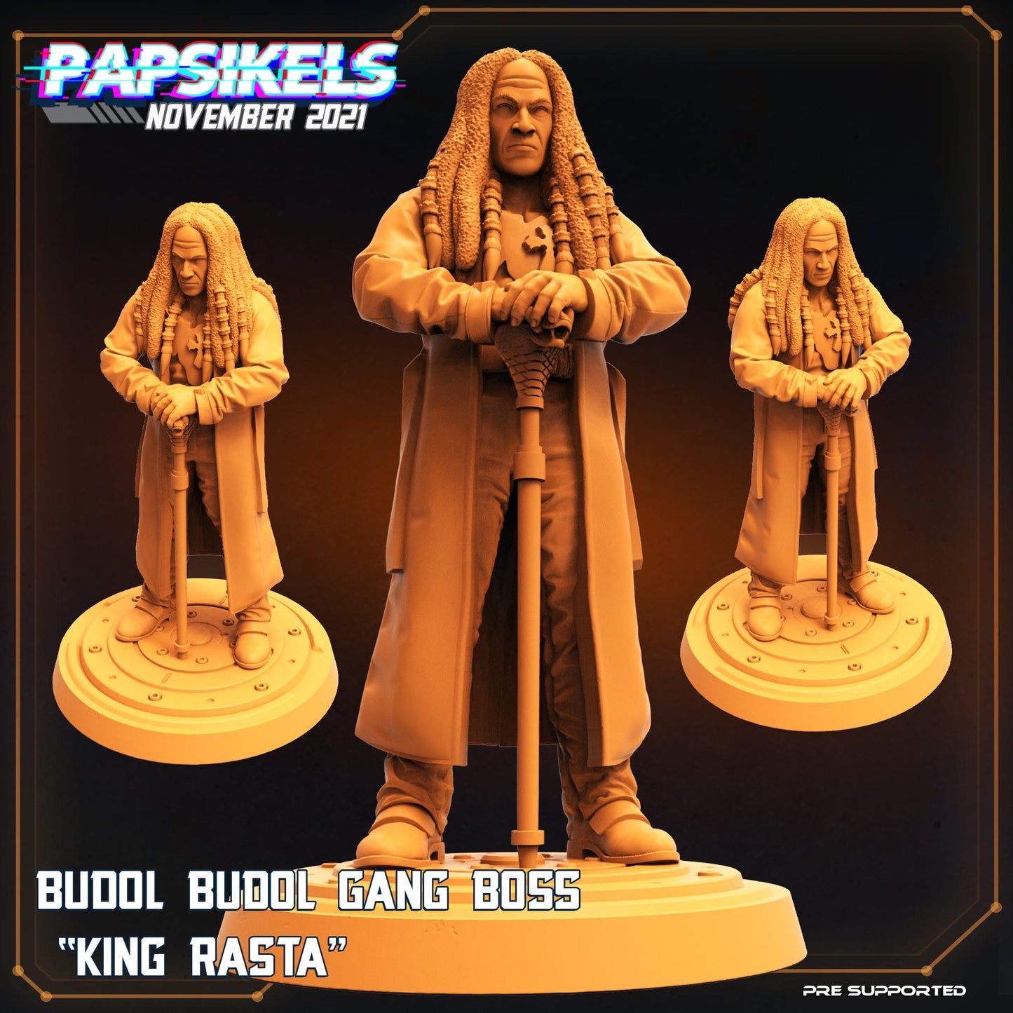 Skull Hunters Budol Gang: 32mm Resin Fantasy Miniatures for Tabletop RPG, Predator-Inspired Figures
