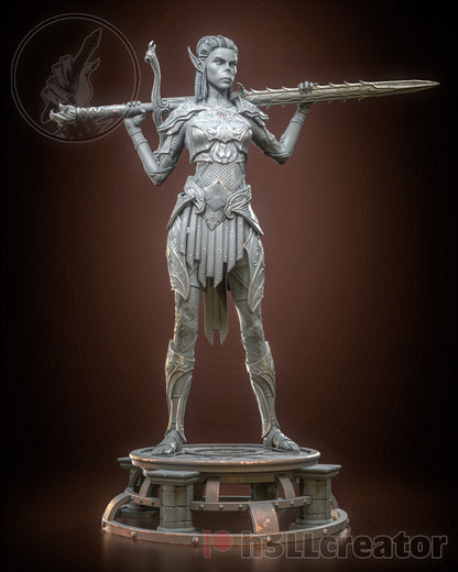 Lae'Zel from Baldur's Gate 3 (fan art) | Miniature scale 1:15 | h3LL Creator | DIY Model Kit