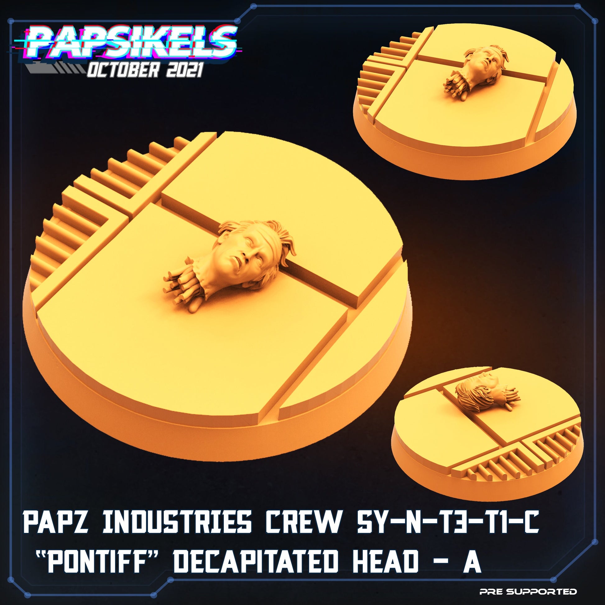 Aliens Vs Humans, Papz Industries Crew SY-N-T3-TI-C Pontiff / Bishop , Papsikels, 32mm Mini