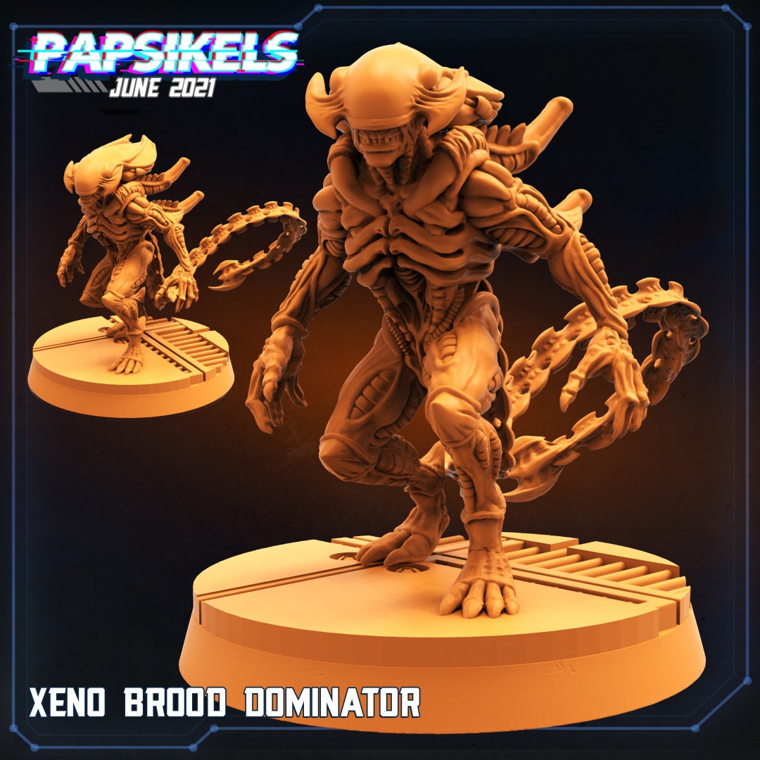 Aliens Vs Humans, Xeno Brood Dominator - Papsikels, 32mm Mini