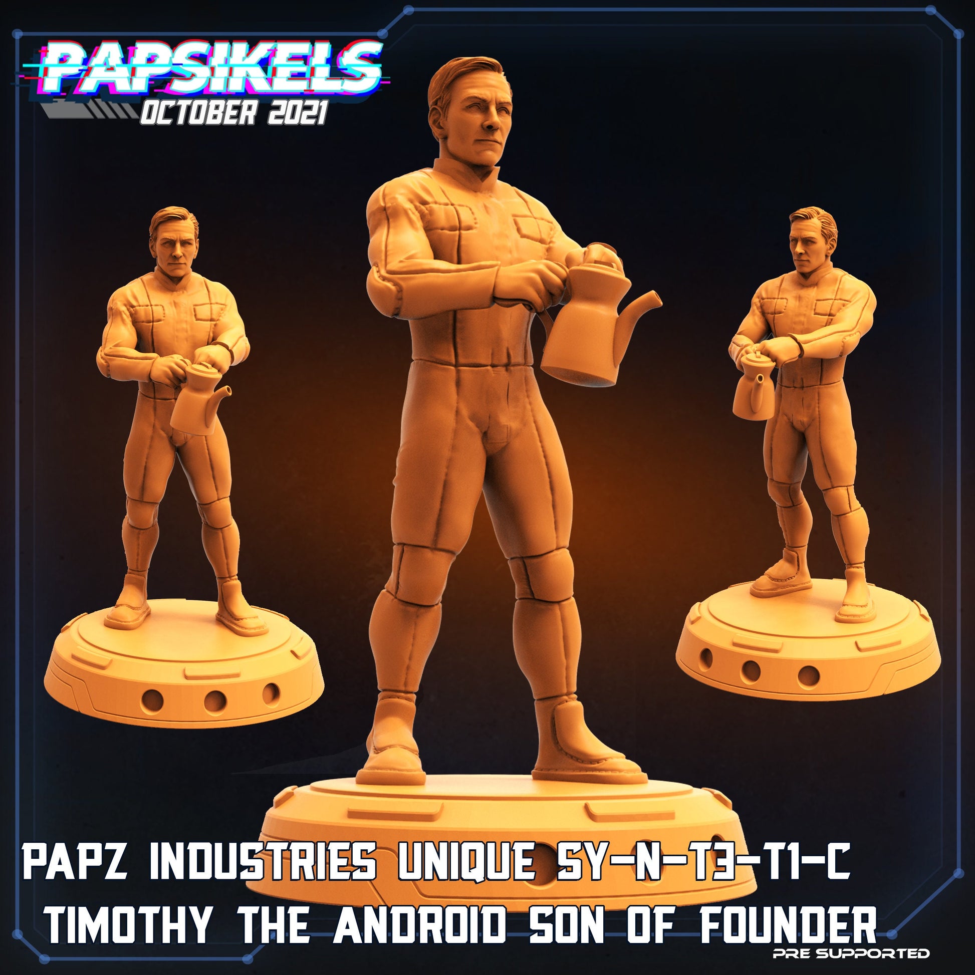 Aliens Vs Humans, Papz Industries Unique SY-N-T3-TI-C Timothy Son of Owner , Papsikels, 32mm Mini