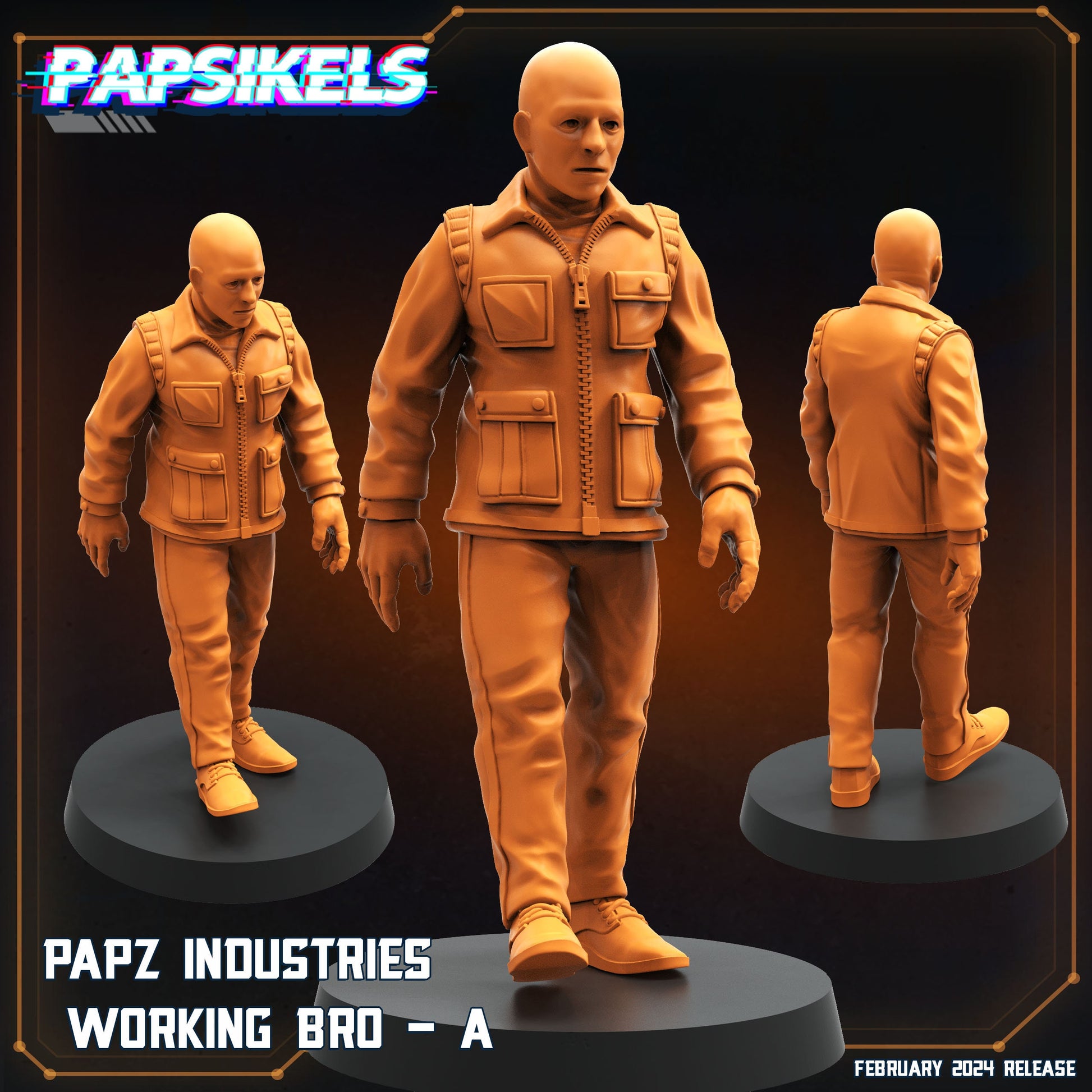 Aliens Vs Humans, Working Bros Set 1 / Working Joes , Papsikels, 32mm Mini