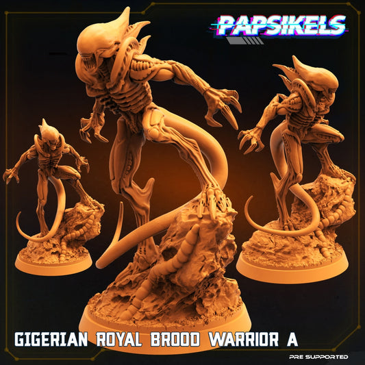 Xenomorph Gigerian Royal Brood Warrior Squad - 32mm Sci-Fi Miniatures for Tabletop RPG & Wargaming