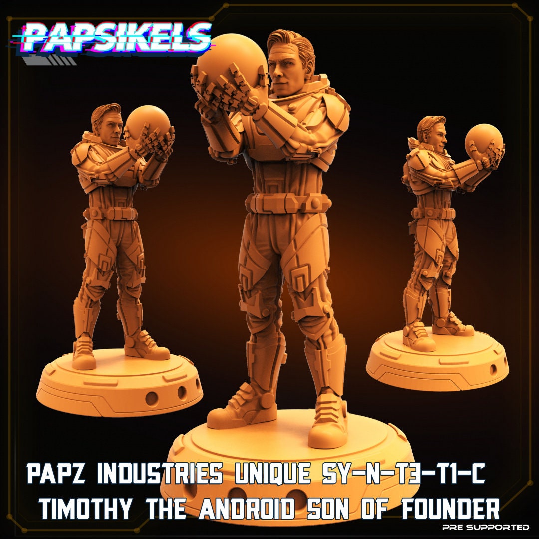 Aliens Vs Humans, Papz Industries Unique SY-N-T3-TI-C Timothy Son of Founder, Papsikels, 32mm Mini