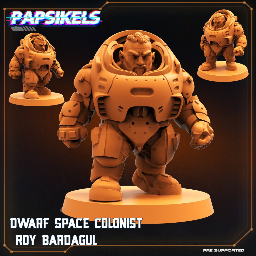 Dwarf Space Colonists , Papsikels, 32mm Mini