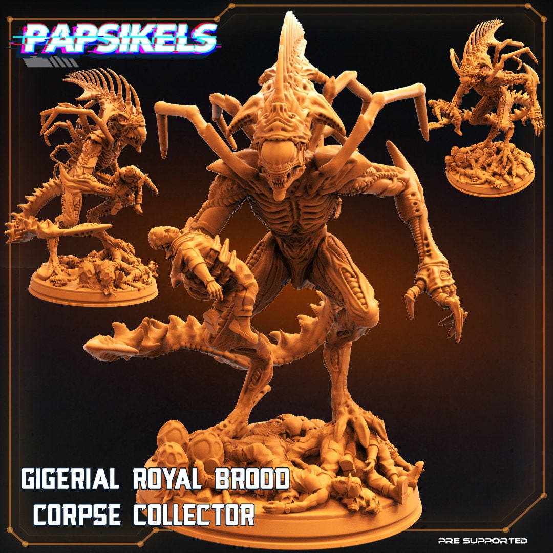 Xenomorph Gigerian Royal Brood Corpse Collector, Papsikels Miniature, 32mm