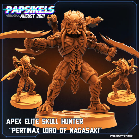 Skull Hunters Apex Elite Skull Hunter Pertinax Lord of Nagasaki, Papsikels, Resin - Tabletop miniature - 32mm