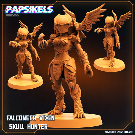 Skull Hunters - Falconeer Vixen Skull Hunter, Papsikels, Resin - Tabletop miniature - 32mm