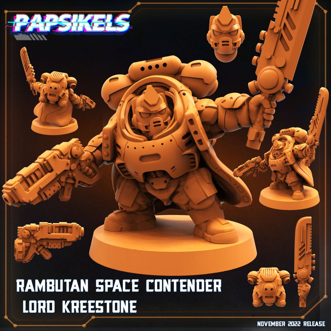 Rambutan - Space Contenders, Papsikels, Resin - Tabletop miniature - 32mm