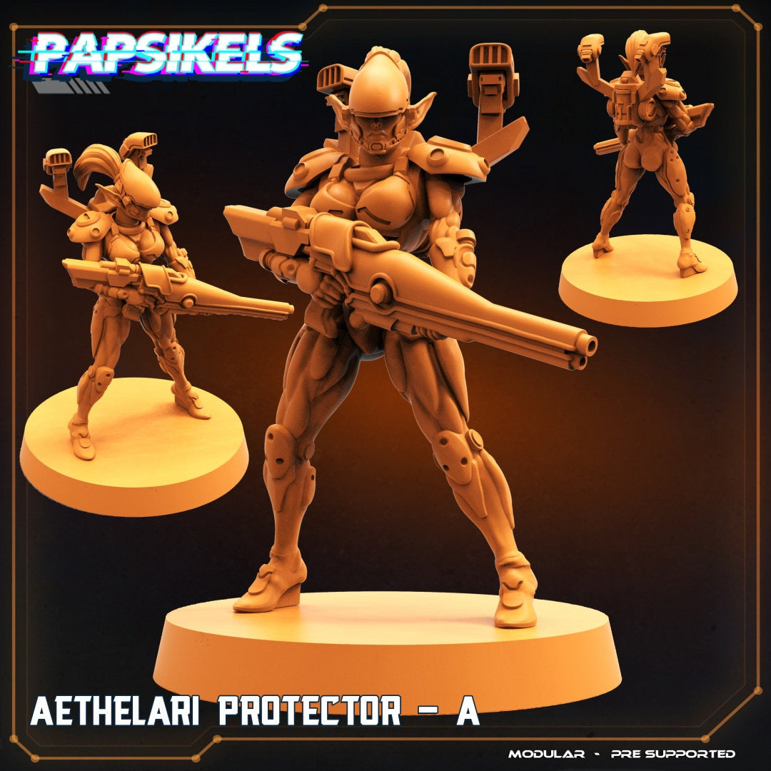 Aethelari Awakening - Aethelari Protectors, Papsikels, Resin - Tabletop miniature - 32mm
