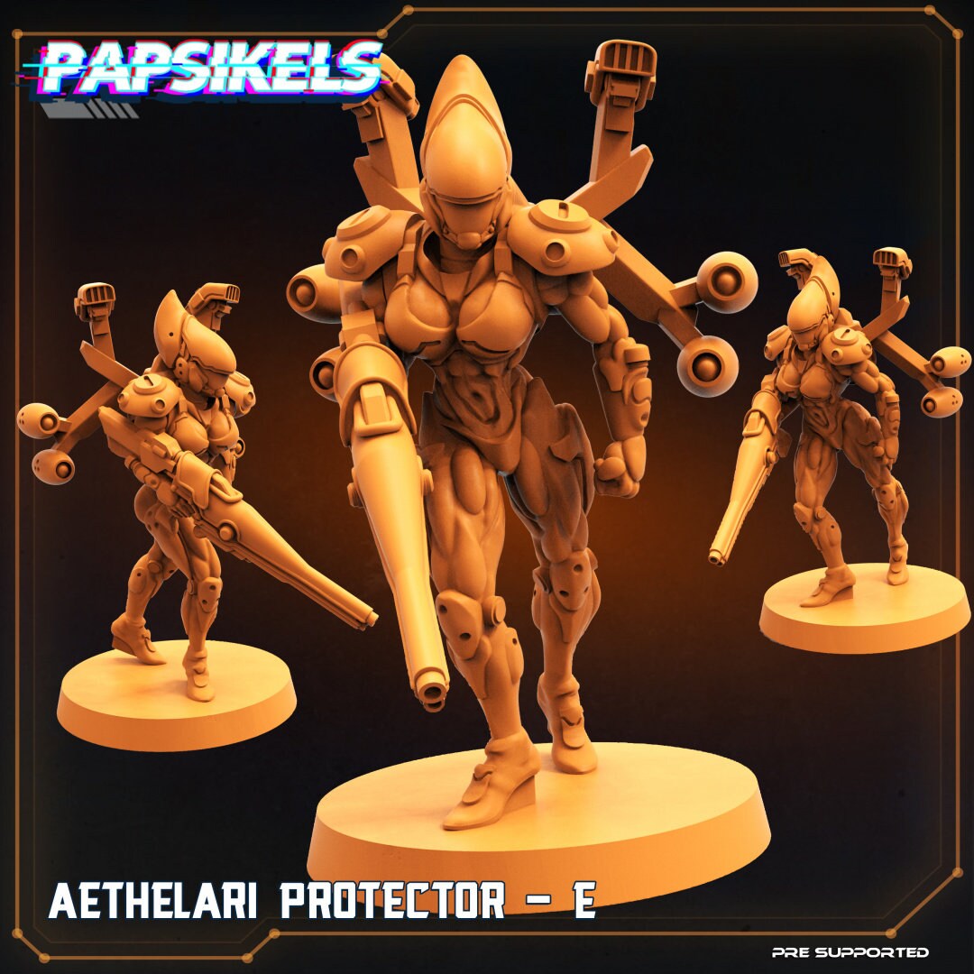 Aethelari Awakening - Aethelari Protectors, Papsikels, Resin - Tabletop miniature - 32mm