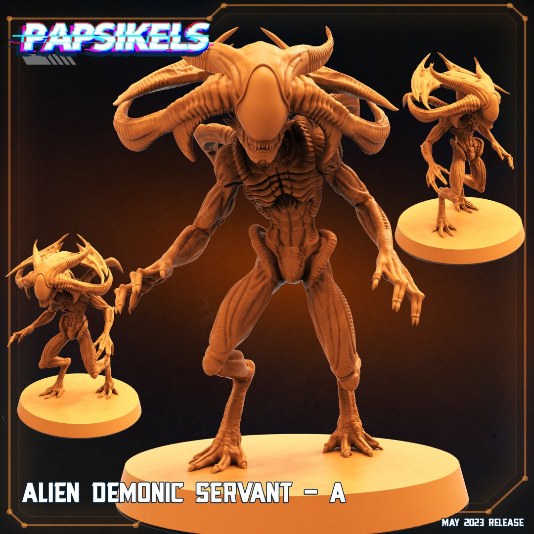 Xenomorph - Alien Demonic Servants | Papsikels, Resin Miniature - Tabletop  Miniature - 32mm