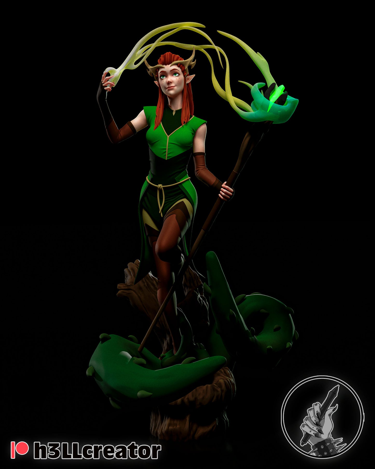 Keyleth Miniature DIY Model Kit - Critical Role Fan Art, 1:15 Scale, Legends of Vox Machina