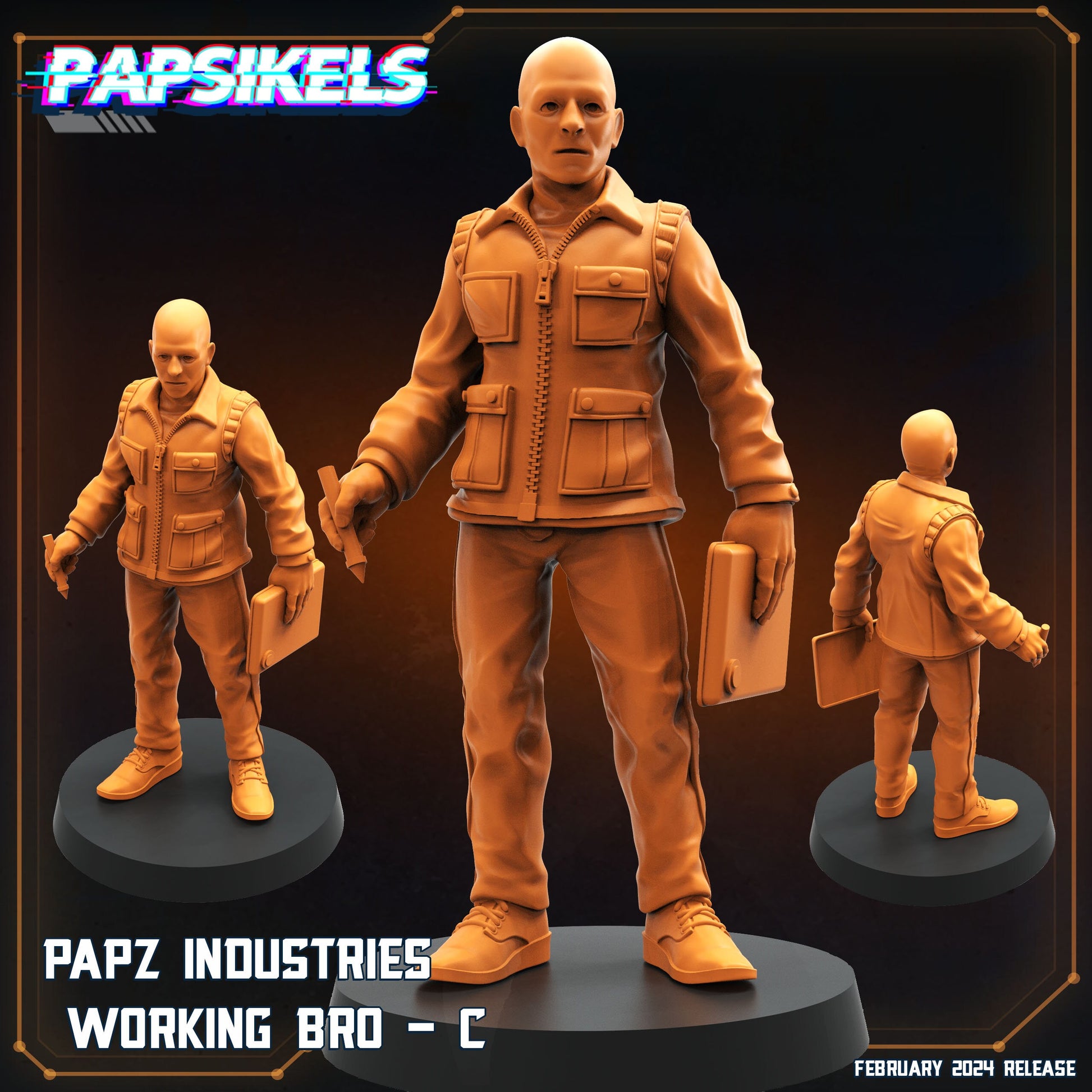 Aliens Vs Humans, Working Bros Set 1 / Working Joes , Papsikels, 32mm Mini