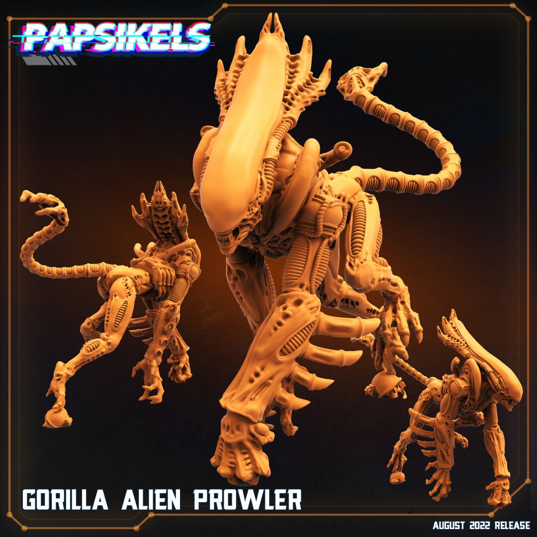 Xenomorph Gorilla Aliens, Papsikels Miniature, 32mm