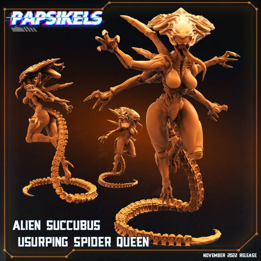 Xenomorph Gigerian Alien Succubus Usurping Spider Queen, Papsikels Miniature, 32mm
