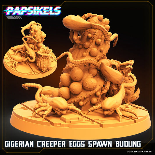 Xenomorph Gigerian Creeper Eggs Spawn, Papsikels Miniature, 32mm Models