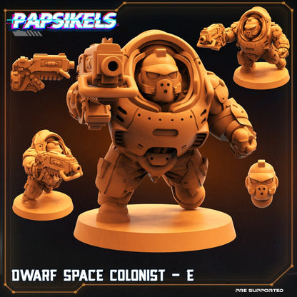 Dwarf Space Colonists , Papsikels, 32mm Mini