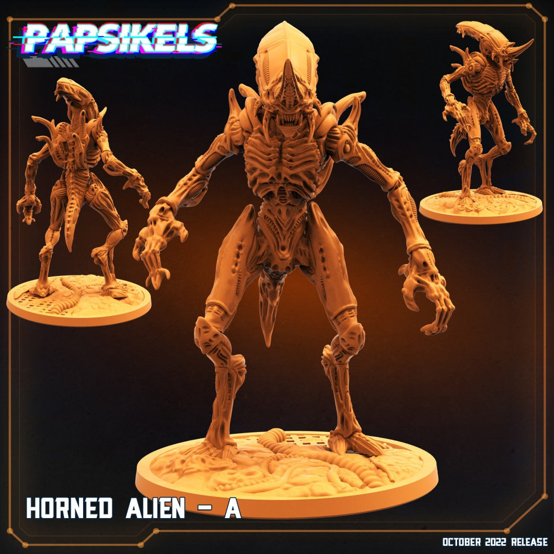 Xenomorph - Horned Aliens, Papsikels, Resin - Tabletop miniature - 32mm