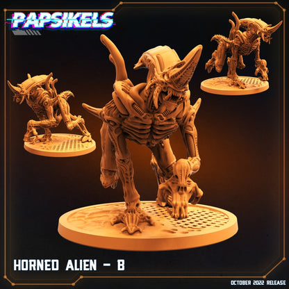 Xenomorph - Horned Aliens, Papsikels, Resin - Tabletop miniature - 32mm