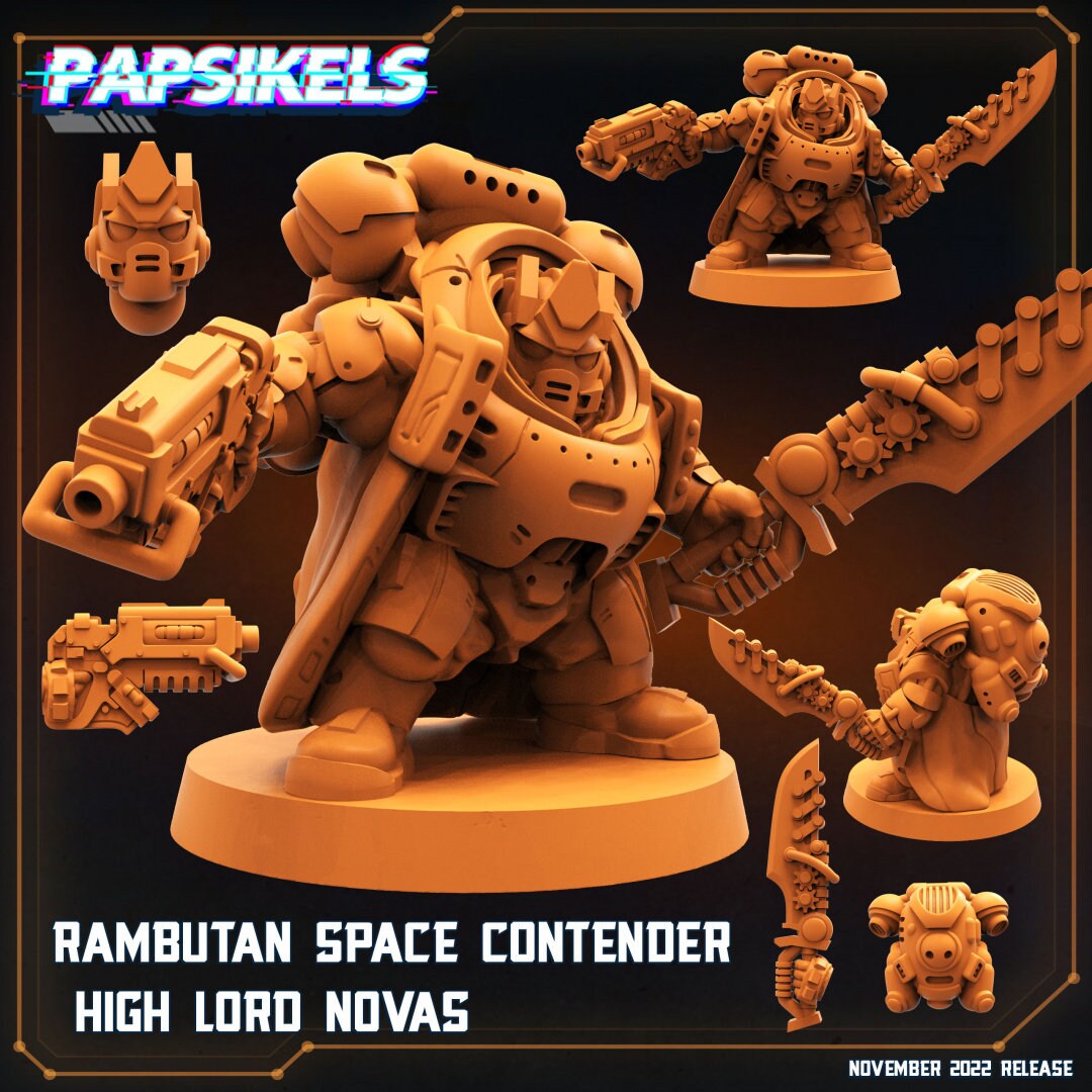 Rambutan - Space Contenders, Papsikels, Resin - Tabletop miniature - 32mm