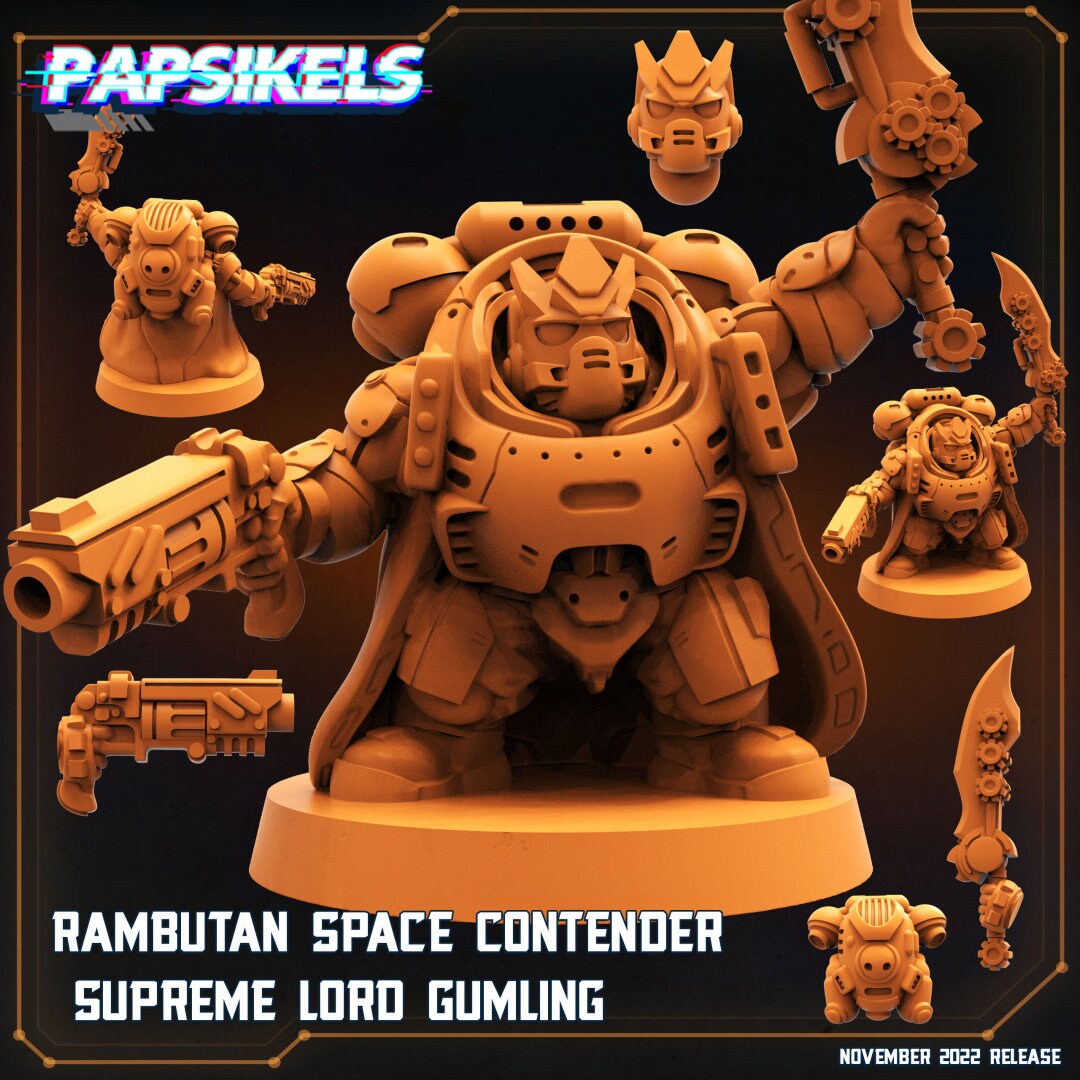 Rambutan - Space Contenders, Papsikels, Resin - Tabletop miniature - 32mm