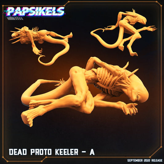 Xenomorph Dead Proto Keeler A, Papsikels, 32mm Mini