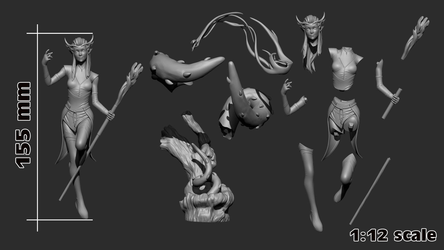 Keyleth Miniature DIY Model Kit - Critical Role Fan Art, 1:15 Scale, Legends of Vox Machina