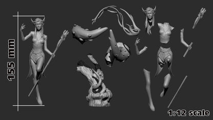 Keyleth Miniature DIY Model Kit - Critical Role Fan Art, 1:15 Scale, Legends of Vox Machina