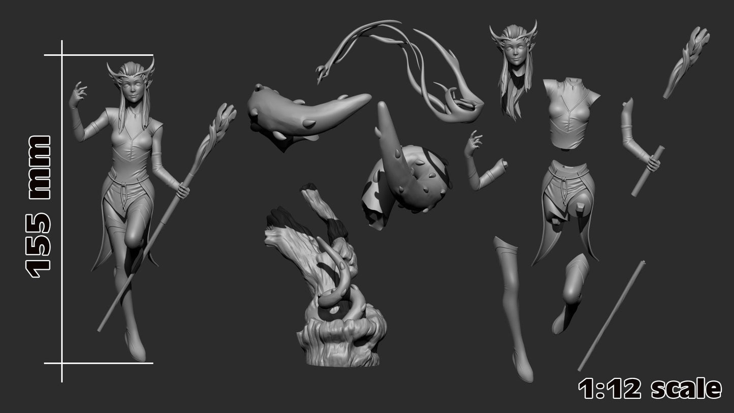 Keyleth Miniature DIY Model Kit - Critical Role Fan Art, 1:15 Scale, Legends of Vox Machina
