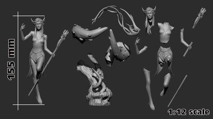 Keyleth Miniature DIY Model Kit - Critical Role Fan Art, 1:15 Scale, Legends of Vox Machina