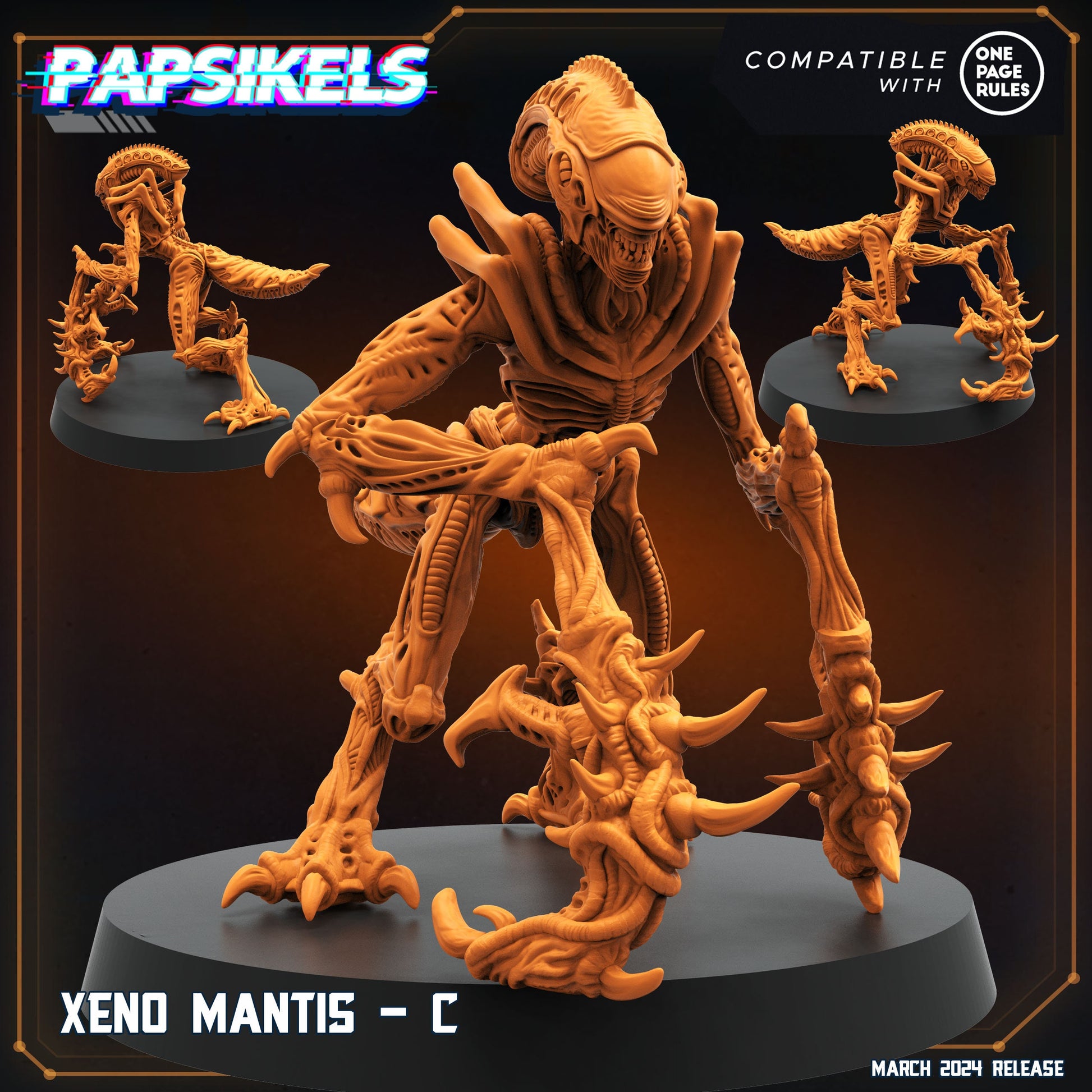 Xeno Mantis - Aliens, Papsikels, 32mm Mini