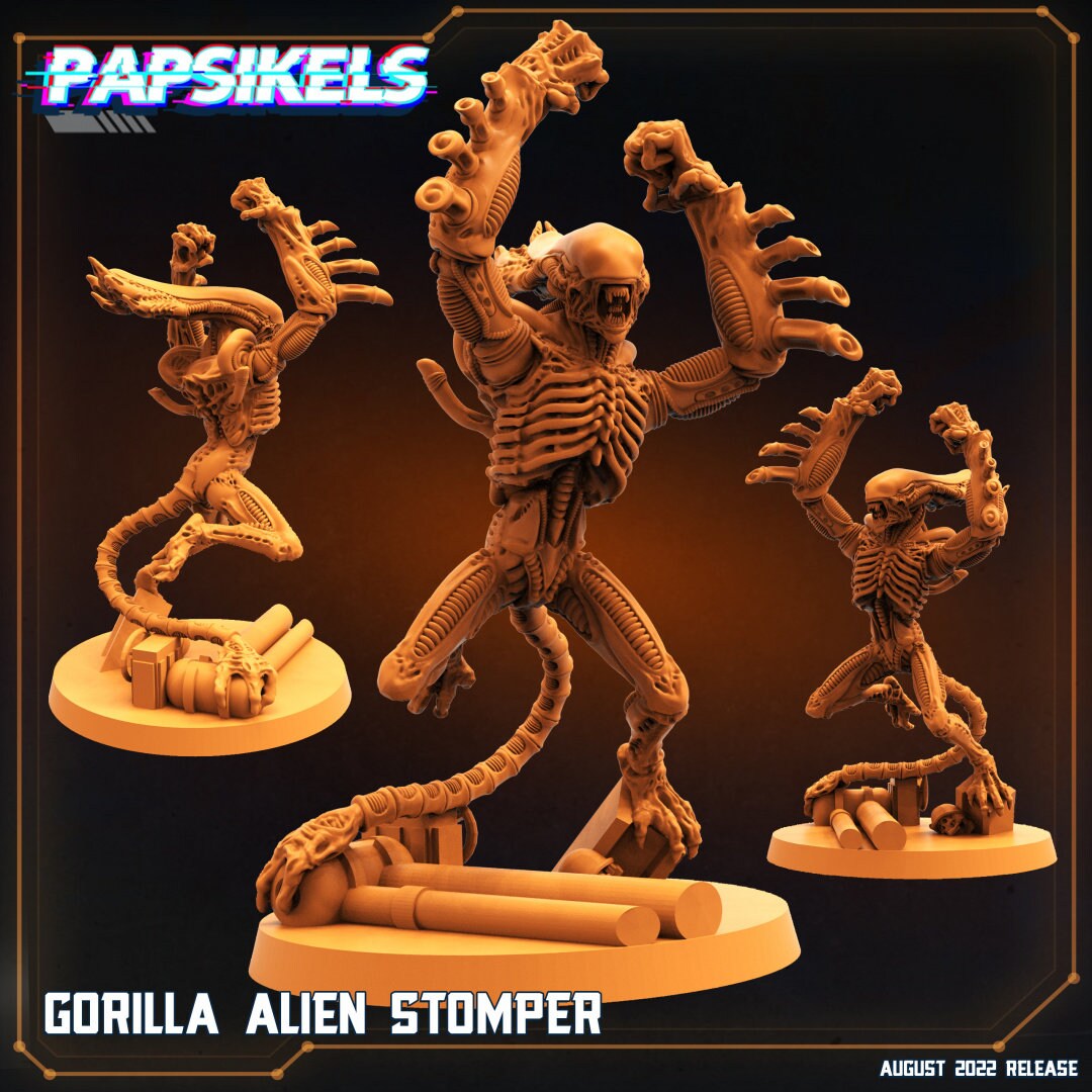 Xenomorph Gorilla Aliens, Papsikels Miniature, 32mm