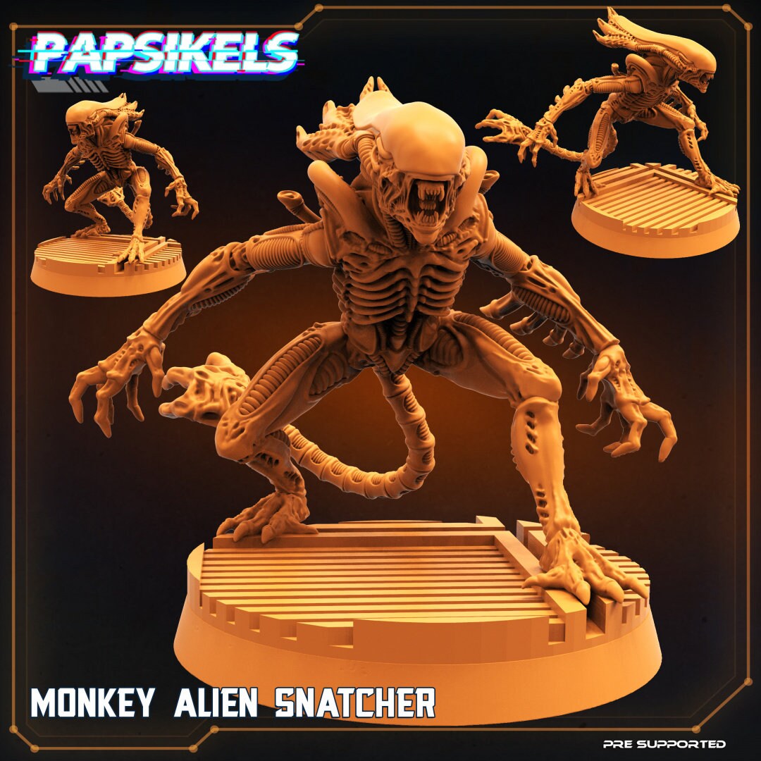 Xenomorph Gorilla Aliens, Papsikels Miniature, 32mm