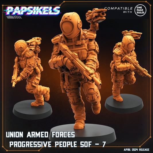 Aliens - Union of Progressive Peoples - UPP - Union Armed Forces Progressive Peoples SOF Set 2  | Papsikels, Resin Tabletop  Miniature 32mm