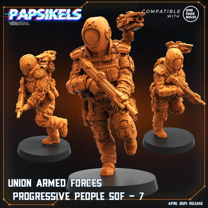 Aliens - Union of Progressive Peoples - UPP - Union Armed Forces Progressive Peoples SOF Set 2  | Papsikels, Resin Tabletop  Miniature 32mm