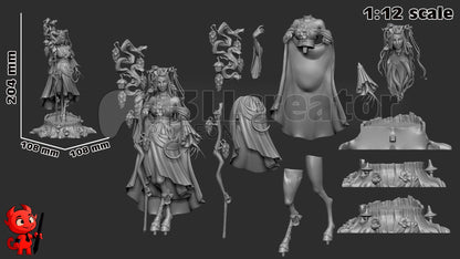 Fearne from Critical Role - Bell's Hells (fan art) | Miniature scale 1:15 | h3LL Creator | DIY Model Kit