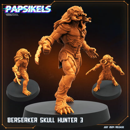 Skull Hunters - Berserker  Skull Hunter, Papsikels, Resin - Tabletop miniature - 32mm
