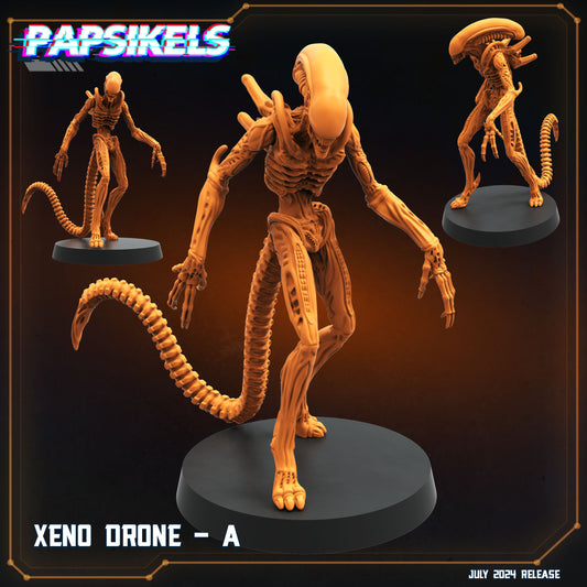 Xenomorph Drones: 32mm Miniatures for Aliens vs Humans Resurgence - Papsikels Sci-Fi Tabletop Gaming