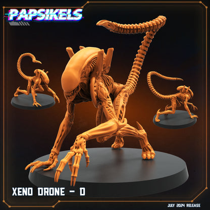 Xenomorph Drones: 32mm Miniatures for Aliens vs Humans Resurgence - Papsikels Sci-Fi Tabletop Gaming