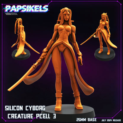 Cyberpunk, Silicon Cyborg Creature - Pcell- Blame Anime, Papsikels, 32mm or 75mm Mini