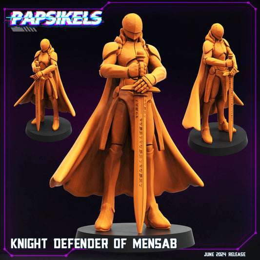 Cyberpunk, Knight Defender of Mensab - Anime, Papsikels, 32mm or 75mm Mini