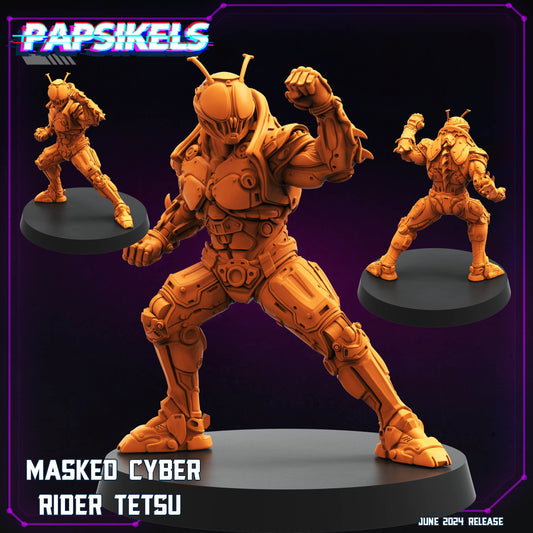 Cyberpunk, Masked Cyber Rider Tensu - Anime, Papsikels, 32mm or 75mm Mini